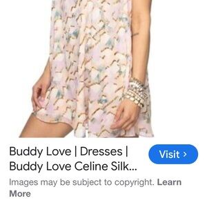 Buddy Love Pastel Pink Floral Silk Shift